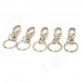 20896 Zinc Alloy Keychain w/ Rings - Silver (5 PCS)