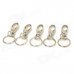 20896 Zinc Alloy Keychain w/ Rings - Silver (5 PCS)