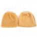 Thickened Cashmere Fiber Car Washing Cleaning Gloves - Beige (Pair)