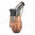 1300 Centigrade Windproof Blue Butane Jet Torch Lighter w / Keychain - Tan