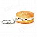 Creative Hamburger Style Butane Jet Lighter w/ Key Ring - Yellow