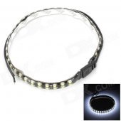 8.5W 360lm 6500K 72-3528 SMD LED White Light Car Decoration Strip Lamp - Black + Yellow (55cm)