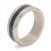 Magnetic Finger Ring - Black + Silver (2.2cm-Diameter)
