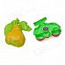 R6844 Cute Fruit + Vegetables Style Plastic Fridge Magnet Stickers - Multicolored (18 PCS)