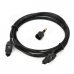 Digital Square Optical Fiber Audio Cable w/ Round Adapter - Black (197cm) Digital Square Optical Fiber Audio Cable w/ Round Adapter - Black (197cm)