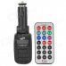 LSON 1.0" LCD Multi-Function Car MP3 Player FM Transmitter + IR Remote Controller - Black (SD / USB)