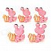 Cute PVC Snail Decoration Toys - Pink + Black (5 PCS) Cute PVC Snail Decoration Toys - Pink + Black (5 PCS)