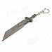 Cartoon Style Zinc Alloy Broken Sword Model Keychain - Bright Black Cartoon Style Zinc Alloy Broken Sword Model Keychain - Bright Black