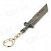 Cartoon Style Zinc Alloy Broken Sword Model Keychain - Bright Black Cartoon Style Zinc Alloy Broken Sword Model Keychain - Bright Black