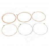 Alice A203 Replacement Acoustic Guitar Strings Set for Folk Guitar - Silver + Bronze (6 PCS)