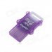 Portable USB 2.0 Micro SD TF Card Reader - Purple Portable USB 2.0 Micro SD TF Card Reader - Purple