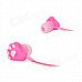 Cute Cat's Claw Style Fashion In-Ear Earphones - Pink (3.5mm Plug / 115cm) Cute Cat's Claw Style Fashion In-Ear Earphones - Pink (3.5mm Plug / 115cm)