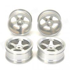 52mm Aluminum Alloy 5-Spoke Wheel Hub for 1:10 R/C On-Road Flat Run Car - Silver (4 PCS) 52mm Aluminum Alloy 5-Spoke Wheel Hub for 1:10 R/C On-Road Flat Run Car - Silver (4 PCS)
