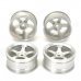 52mm Aluminum Alloy 5-Spoke Wheel Hub for 1:10 R/C On-Road Flat Run Car - Silver (4 PCS) 52mm Aluminum Alloy 5-Spoke Wheel Hub for 1:10 R/C On-Road Flat Run Car - Silver (4 PCS)