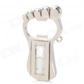 JY-005 Foot Style USB 2.0 Flash Drive Bottle Opener - Silver (16GB)