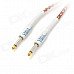 6.35mm Male to Male Audio Connection Cable for Guitar / Bass - Purplish Red + White (10 Meters)