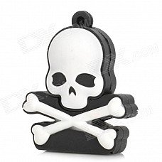 Skeleton Style Rubber + Aluminum Alloy USB 2.0 Flash Drive - Black + White (4GB) Skeleton Style Rubber + Aluminum Alloy USB 2.0 Flash Drive - Black + White (4GB)