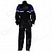 Tanked TRC16 Motorcycling Polyester Reflective Waterproof Rain Coat + Pants - Black + Blue (Size XL) Tanked TRC16 Motorcycling Polyester Reflective Waterproof Rain Coat + Pants - Black + Blue (Size XL)