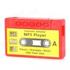 Cassette Tape Style MP3 Player w/ 3.5mm Jack + TF Slot + Mini USB + Earphone - Red + Yellow Cassette Tape Style MP3 Player w/ 3.5mm Jack + TF Slot + Mini USB + Earphone - Red + Yellow
