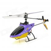 Great Wall 9958 2.4GHz 4-Channel Single-Propeller RC Helicopter - Purple + Yellow + Black