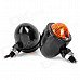 10W Yellow Light Retro Motorcycle Steering Light Lamp - Black + Orange (12V / 2 PCS) 10W Yellow Light Retro Motorcycle Steering Light Lamp - Black + Orange (12V / 2 PCS)