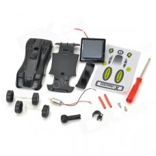Assembling Mini Solar Power Sport Car Toy - Black