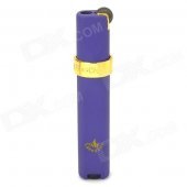 1601 Stainless Steel Windproof Blue Butane Lighter - Purple