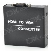 HDMI to VGA Converter w/ Audio Function - Black