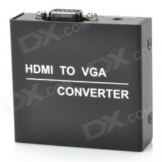 HDMI to VGA Converter w/ Audio Function - Black HDMI to VGA Converter w/ Audio Function - Black