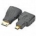 3-in-1 HDMI Male to HDMI Male Cable + HDMI Female to Micro HDMI / Mini HDMI Male Adapters - Black 3-in-1 HDMI Male to HDMI Male Cable + HDMI Female to Micro HDMI / Mini HDMI Male Adapters - Black