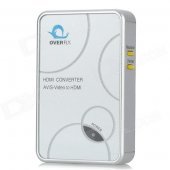 AV / S-Video to HDMI HD Audio Video Converter w/ EU Plug Power Adapter - Silver