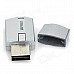 BUFFALO USB 2.0 Dual Micro SD / TF Card Reader - Silver Grey BUFFALO USB 2.0 Dual Micro SD / TF Card Reader - Silver Grey