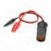 Car Battery Alligator clip to Cigarette Lighter Socket Adapter - Black + Red (DC 12~24V) Car Battery Alligator clip to Cigarette Lighter Socket Adapter - Black + Red (DC 12~24V)