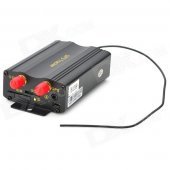 Portable Quad-band Remote GPS / GSM / GPRS Vehicle Tracker w/ Microphone - Black (DC 12~24V)
