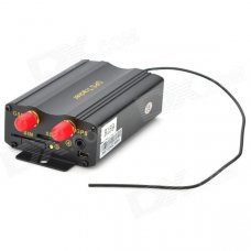 Portable Quad-band Remote GPS / GSM / GPRS Vehicle Tracker w/ Microphone - Black (DC 12~24V)