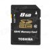 Genuine TOSHIBA SD-K08GR7WA SD Memory Card - Black (8GB) Genuine TOSHIBA SD-K08GR7WA SD Memory Card - Black (8GB)