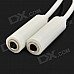 3.5MM Extension Earphone Headphone Audio Split Cable - White 3.5MM Extension Earphone Headphone Audio Split Cable - White