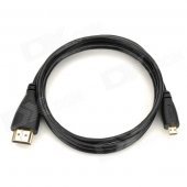 1080p HDMI V1.4 Male to Micro HDMI Male Connection Cable - Black (100CM-Length)