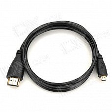 1080p HDMI V1.4 Male to Micro HDMI Male Connection Cable - Black (100CM-Length) 1080p HDMI V1.4 Male to Micro HDMI Male Connection Cable - Black (100CM-Length)