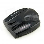 A381E Full Band Vehicle Car Radar Detector for GPS Navigator - Black (English Voice)