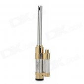 Zinc Alloy Practical Long Shaft Butane Lighter - Silver + Golden