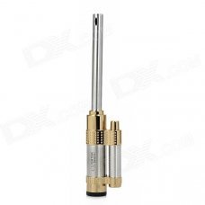 Zinc Alloy Practical Long Shaft Butane Lighter - Silver + Golden