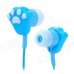 Cute Cartoon Cat-Claw Style In-Ear Earphones for MP3 / MP4 + More - Blue + White (3.5mm-Plug) Cute Cartoon Cat-Claw Style In-Ear Earphones for MP3 / MP4 + More - Blue + White (3.5mm-Plug)