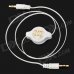 Retractable 3.5mm Male to Male Audio Cable - White (80CM-Length) Retractable 3.5mm Male to Male Audio Cable - White (80CM-Length)