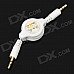Retractable 3.5mm Male to Male Audio Cable - White (80CM-Length) Retractable 3.5mm Male to Male Audio Cable - White (80CM-Length)
