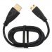 Mini HDMI Male to Standard HDMI Male Connection Cable - Black (100cm) Mini HDMI Male to Standard HDMI Male Connection Cable - Black (100cm)