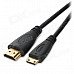 Mini HDMI Male to Standard HDMI Male Connection Cable - Black (100cm) Mini HDMI Male to Standard HDMI Male Connection Cable - Black (100cm)