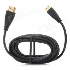 Mini HDMI Male to Standard HDMI Male Connection Cable - Black (300cm) Mini HDMI Male to Standard HDMI Male Connection Cable - Black (300cm)
