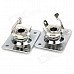 Iron Cable Connection Square Plugs for Electric Guitar / Bass Guitar - Silver (2 PCS) Iron Cable Connection Square Plugs for Electric Guitar / Bass Guitar - Silver (2 PCS)
