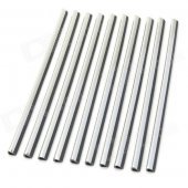 AD-0834 Car Air Conditioner Vent Aluminum DIY Sticker Strips - Silver (10 PCS)